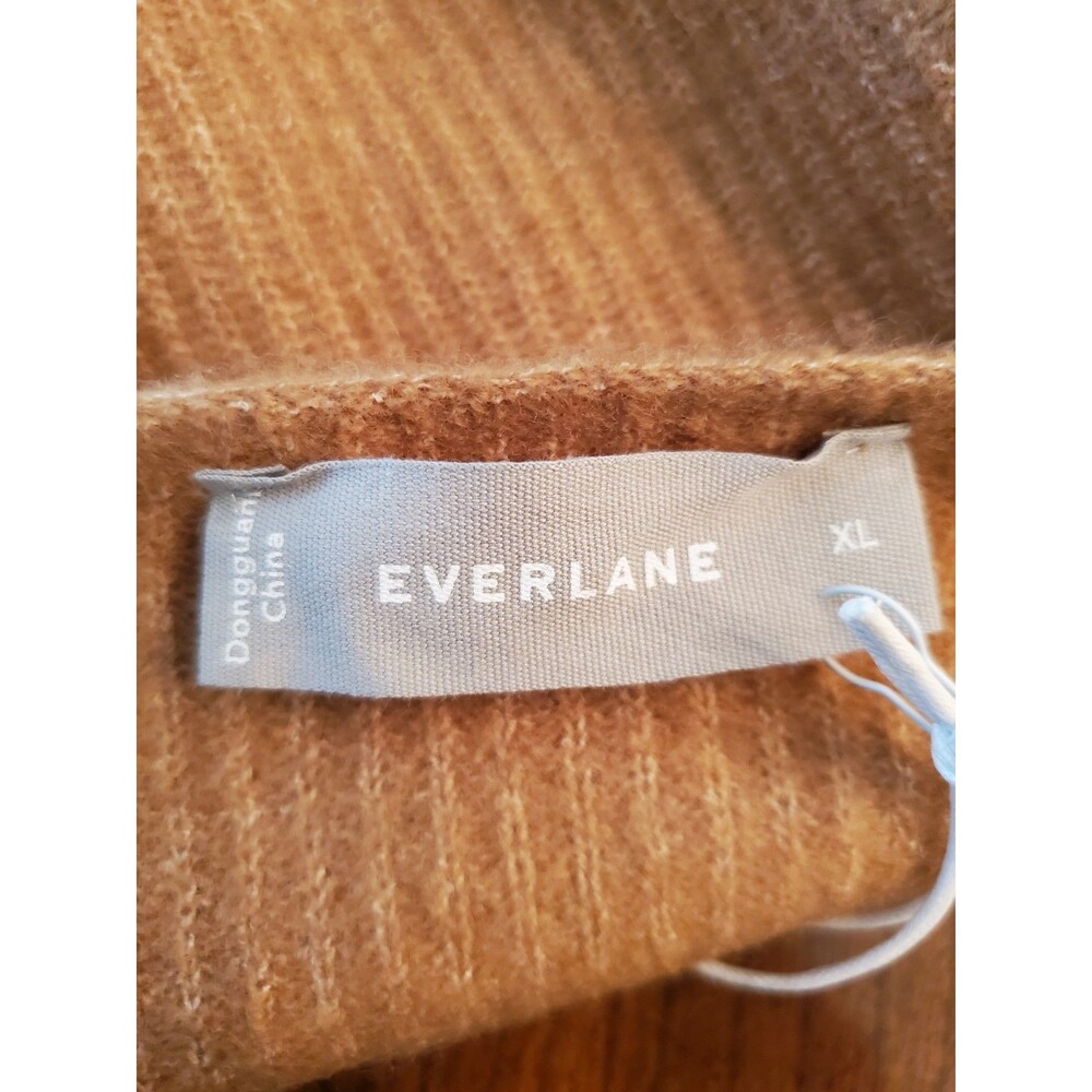 EVERLANE The Cozy Stretch Crop Top XL Color Camel Wool/Yak Soft NWT - Picture 8 of 14